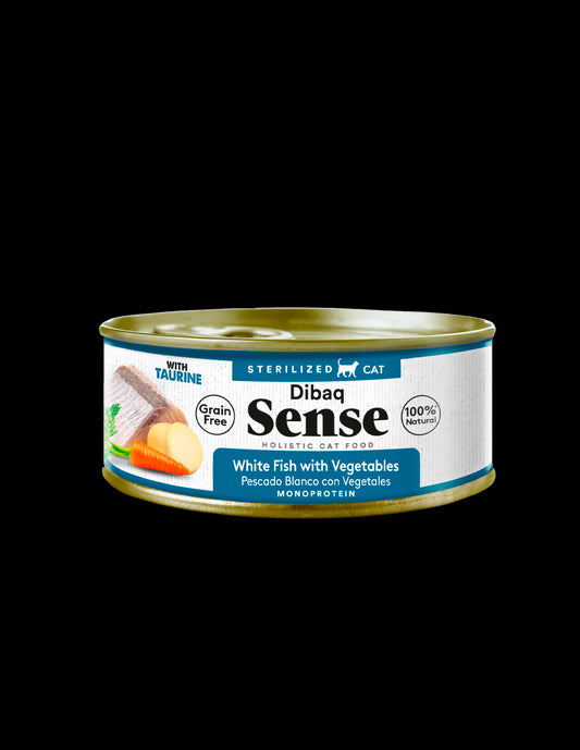 Alimento Húmedo Gato Pescado Blanco & Verduras LATA 70g - Dibaq Sense