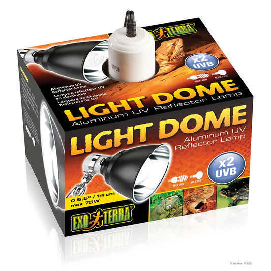 Exoterra Ligth Dome Lampara de Aluminio Reflectora de UV 14 cm