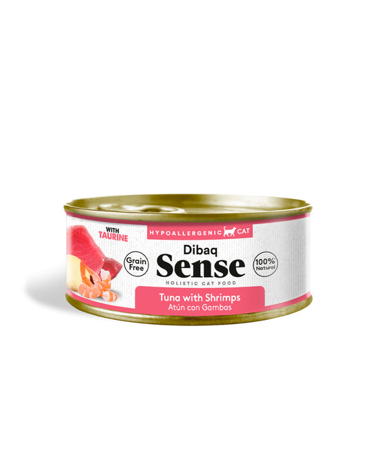 Alimento Húmedo Gato Atún & Camarón LATA 70g - Dibaq Sense