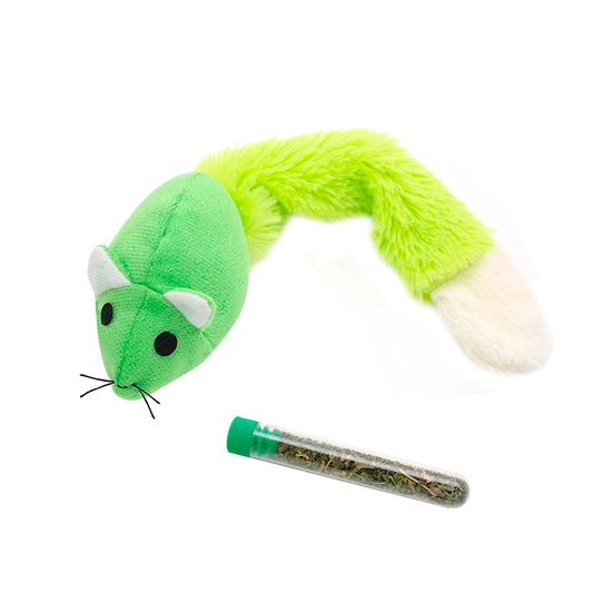 Juguete gato FELINE ratón + CATNIP en tubo