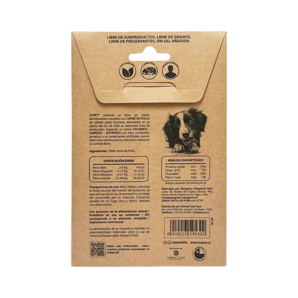 Snack Para Perro Zupet Deshidratado de Pollo 35g