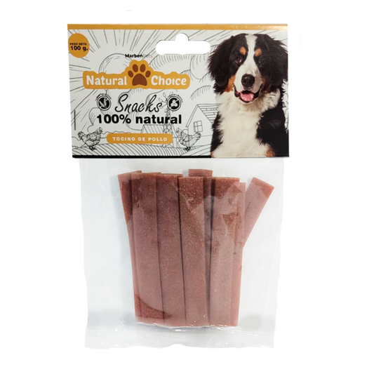 Natural Choice Tiras de Pollo y Tocino 100g