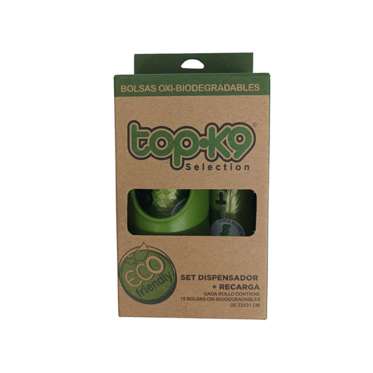 Dispensador + Bolsa RF OxiBiodegradable 2 Rollos TopK9