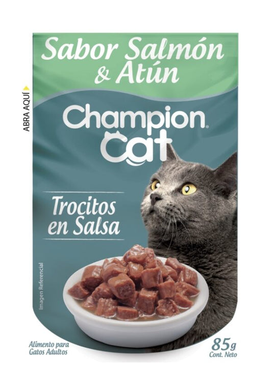 Champion Cat Pouch Sabor Atun y Salmon 85g